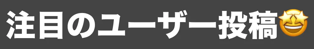 注目のユーザー投稿